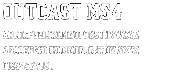 Outcast M54 font